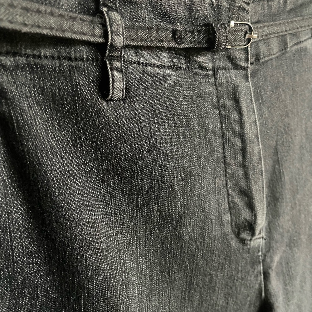 Black Denim Trouser Jeans with removable belt, Size 10 - Picture 5 of 8